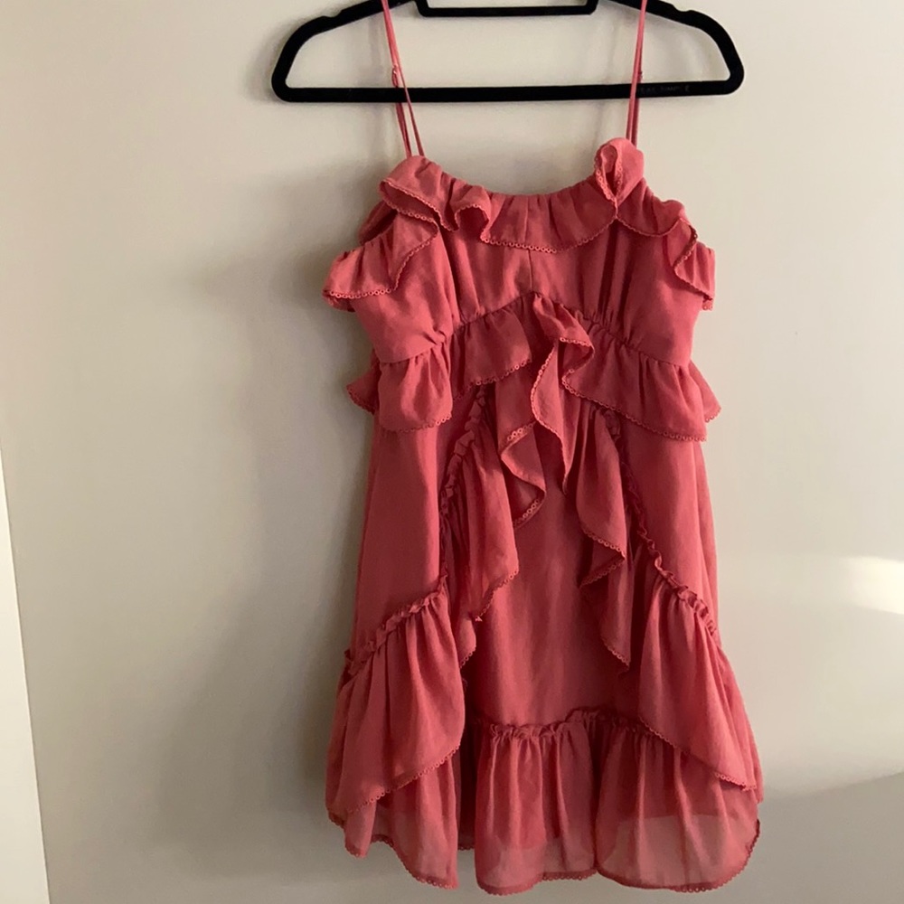Red Carter Ruffle Dress